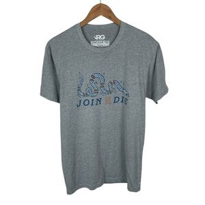 TS1058 Men’s Rowdy Gentlemen JOIN OR DIE Military Vintage Tee T Shirt M